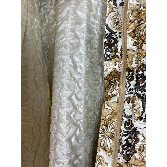 RUBY RD Crinkle Quilted Zip-Up Lightweight Jacket Size 1X Black/Tan Print - Picture 7 of 7